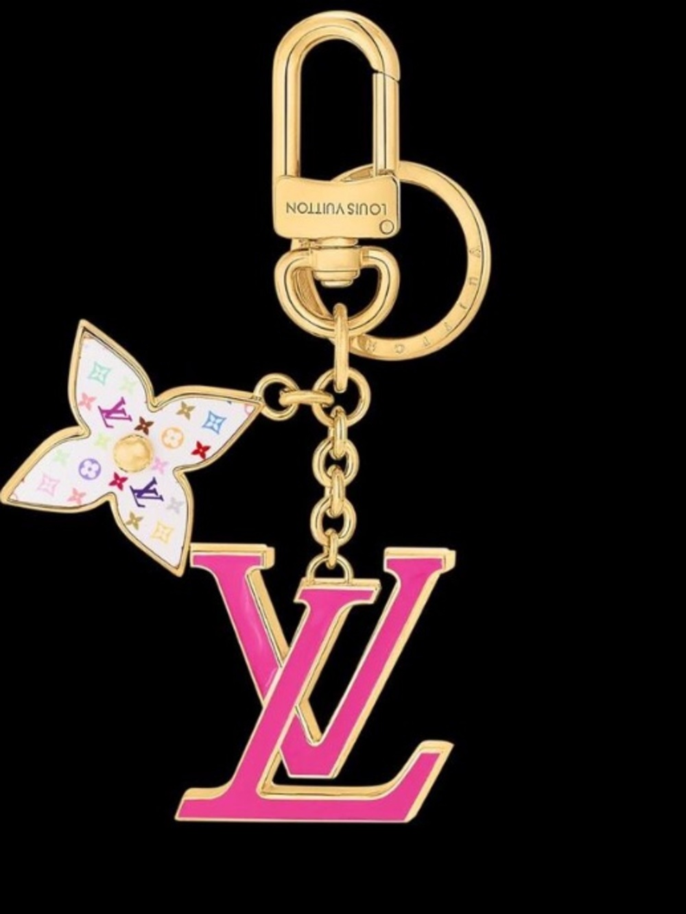 Monogram purse/bag charm keychain